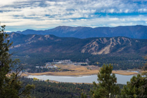 A better view of the ski slopes across the way with San Gorgonio in the background.